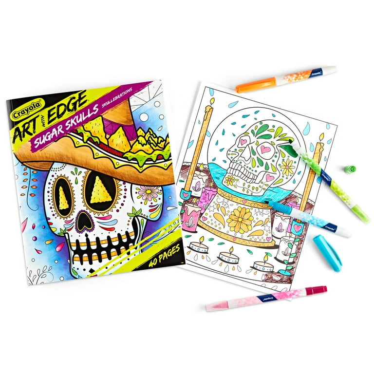 スカルアート Crayola Art with Edge Sugar Skulls Coloring Books, Teacher