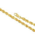 thumbnail image 2 of 10K Yellow Gold 4.00MM Rope (Diamond Cut) Chain Necklace for Men and Women ( Unisex ), 18"-30", 2 of 7