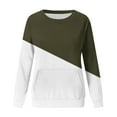 thumbnail image 5 of Antinious Womens Long Sleeve Crew Neck Sweatshirt Casual Pocketed Workout Tops,Sweatshirt for Women,Going Out Tops for Women,Army Green,L, 5 of 5