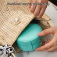 thumbnail image 6 of URMAGIC Portable Earring Storage Carrying Case Round Jewelry Box Travel Zipper PU Leather Jewellery Packaging Display Organizer Gift Box, 6 of 8
