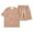 Khaki, variant on REDARER Boys Waffle Knit 2-Piece Outfit, Short Sleeve Tee & Shorts Everyday Playwear,6-7 Years