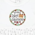 thumbnail image 4 of Inktastic Baby's First Christmas with Reindeer Girls Baby Dress, 4 of 5