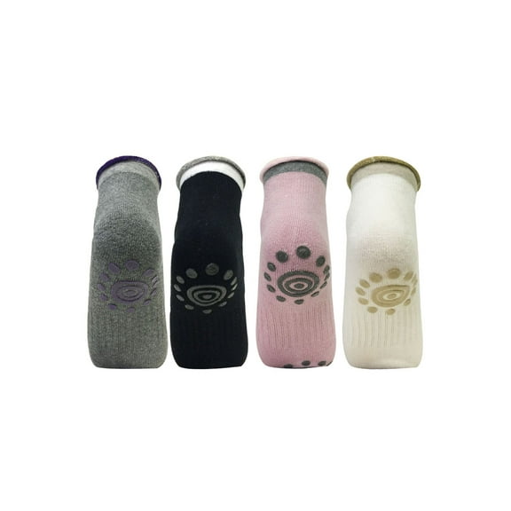 Wrapables® Yoga and Pilates Non-Skid Gripper Socks (Set of 4)