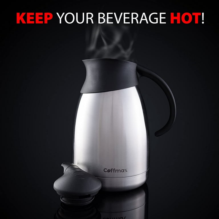 Stainless Steel Thermal Coffee Carafe Water Pitcher Large Capacity Hot  Water