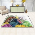 thumbnail image 2 of SKYSONIC 36x24in Turkey Vegetables Fruits Area Rug, Watercolor Thanksgiving Day Non-Slip Floor Carpet for Indoor Living Dining Room Bedroom, 2 of 7