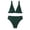 Army Green, variant on Vhkiploz Summer Bikini SwimSuits for Women 2 Piece Solid Color Splited Bathing Suits High Cut Sports Drawstring Swimwear Sports Surf Suits SwimSuits