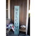 thumbnail image 2 of Rustic Light Aqua Blue Front Porch Welcome Sign, 2 of 5