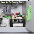 thumbnail image 5 of Trash Bag Dispenser, Wooden Garbage Bag Holder, Fits Most Standard Sizes, Wall Mount or Countertop, Kitchen Storage & Organization, 5 of 7