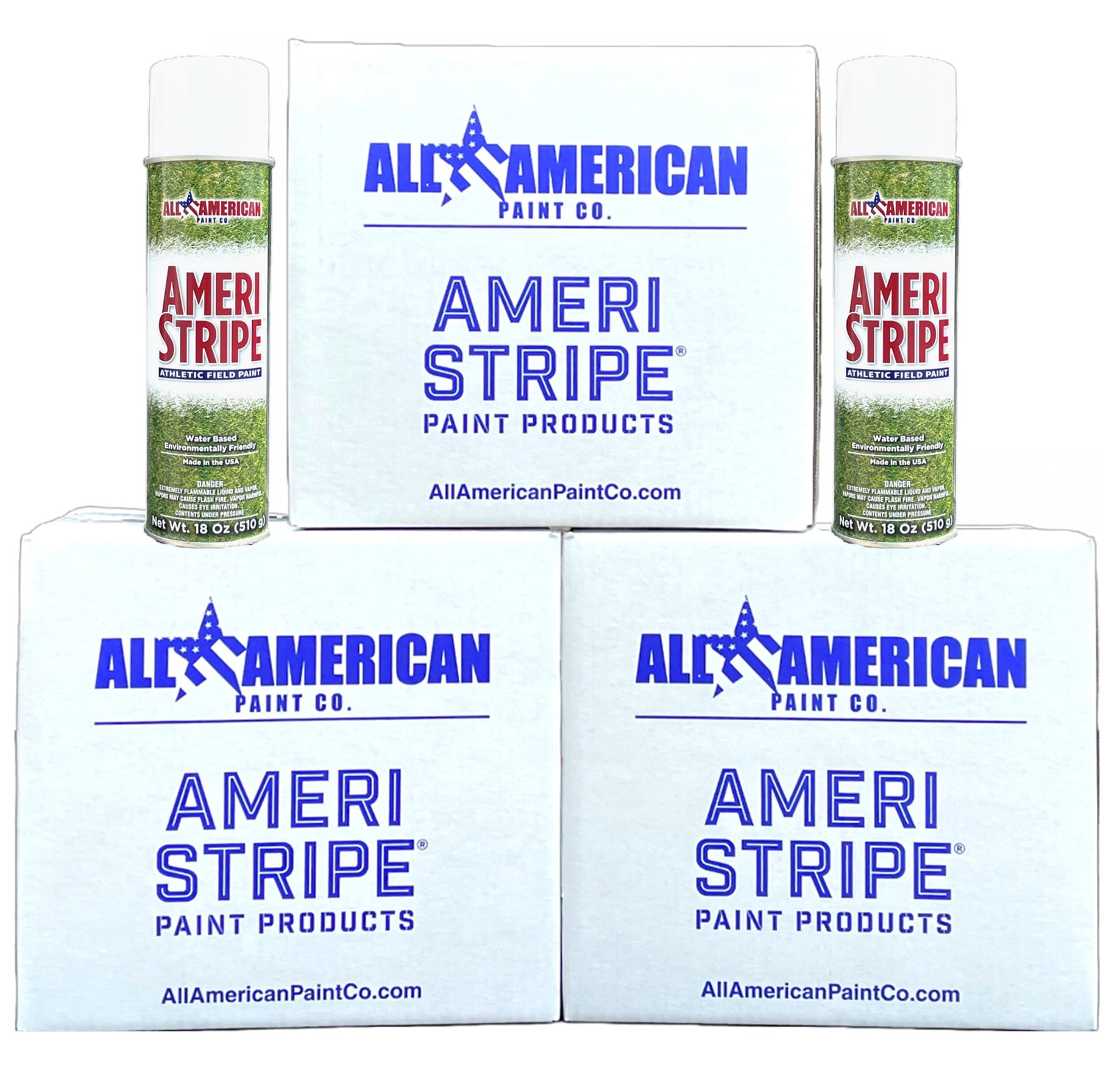 AmeriStripe White Athletic Field Marking Spray Paint 3 Case Pack (36