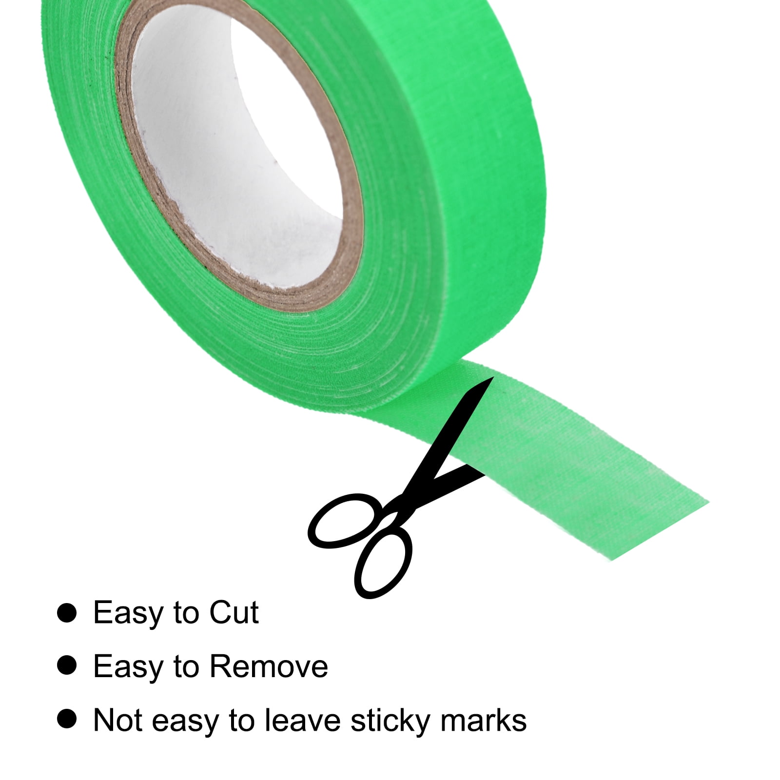 Uxcell 6Rolls 0.6inch x 32.8feet Neon Gaffers Cloth Tape Glow in the Dark Tape, Green
