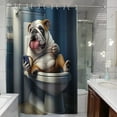 thumbnail image 7 of Dog Series Bathroom Shower Curtain, Home Waterproof And Mold-Proof Shower Curtain, Bathroom Partition Shower Curtain A|Dog Bath Shower Curtain Washable Cloth Cute Dogs Kids Blue Sh, 7 of 7