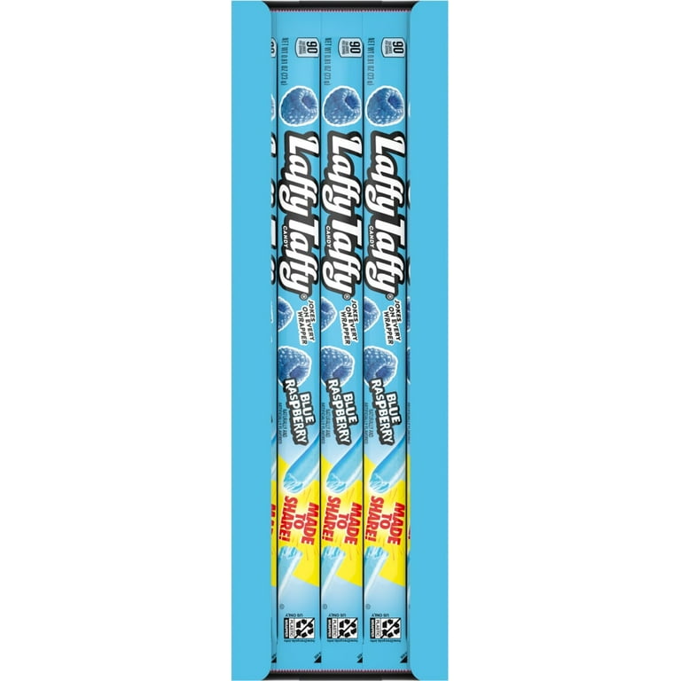 Laffy Taffy Rope Blue Raspberry – Stretchy, Chewy Candy Ropes, 24 Count Box  (0.81 oz Each)