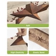 thumbnail image 4 of Farmhouse Texas Star Brown Bar Stool Covers Set of 4, Berry Vintage Wooden Stretch Washable Bar Chair Covers with Backs, Removable Pub Counter Height Chair Cover for Kitchen Dining Room Cafe, 4 of 7