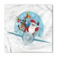 thumbnail image 1 of Christmas Bandana, Reindeer and Santa, Unisex Head and Neck Tie, by Ambesonne, 1 of 2