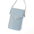 thumbnail image 4 of Bolso bandolera con hebilla de bloqueo para teléfono móvil con pantalla táctil transparente, estilo retro para mujer, billetera con hebilla de color sólido, tarjetero para teléfono móvil, 4 of 6