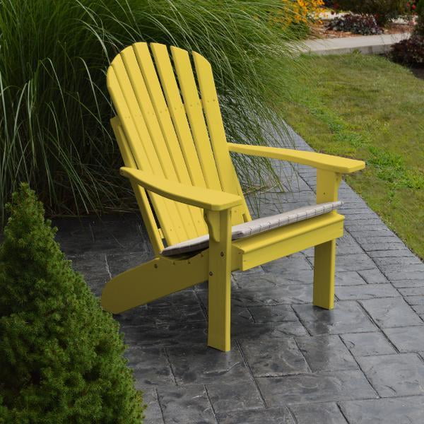 Solid Knotfree Yellow Pine Fanback Adirondack Chair 