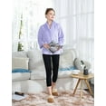 thumbnail image 5 of Loungees Purple Drop Needle Coral Fleece Shawl Collar Button Front Bed Jacket - 2X, 5 of 7