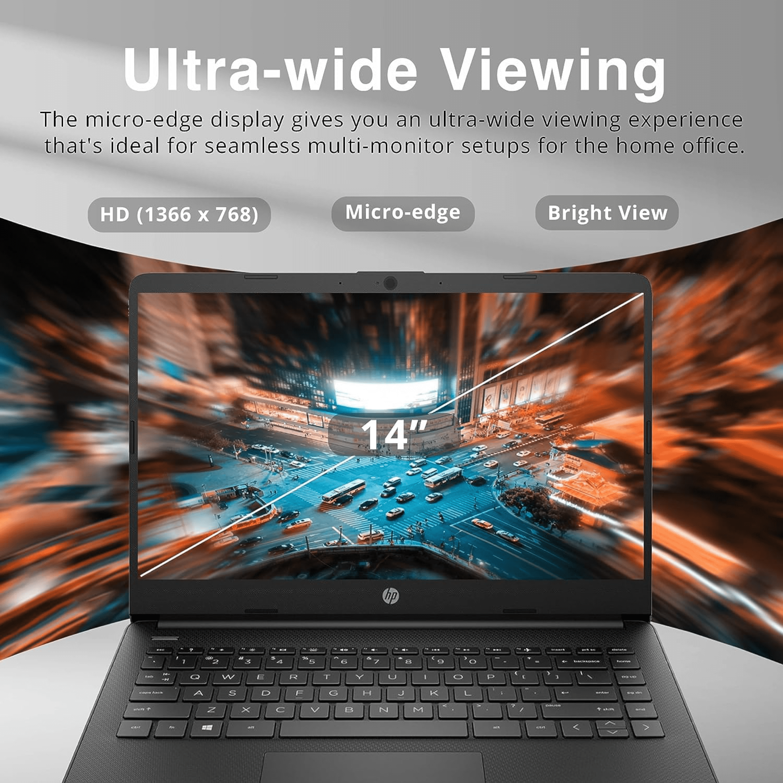 HP Newest HP 14" HD Laptop Light-Weight, Intel Quad-Core N4120, 8GB RAM, 320GB Storage(64GB eMMC+256GB SD Card), 1 Year Office 365, WiFi, Bluetooth 5, USB Type-A&C, Webcam, Win11, Laptops Computers