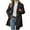 Black, variant on Women's Blazer Jackets Notched Lapel Single Breasted Trench Coat Casual Fall Winter Slim Fit Pea Coats Outwear with Pockets White S