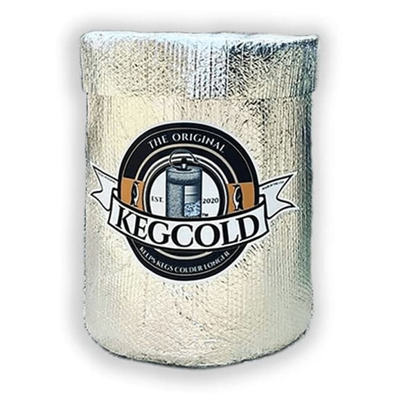 Foldable Insulated Keg Cooler Silver 15.5 Gallon