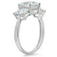 thumbnail image 2 of 2.5 ct Princess Cut White Sapphire 3 Stone 14K White Gold Womens Engagement Ring, 2 of 6