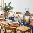 thumbnail image 6 of Navy Blue Burnt Orange Round 15 Inch Placemats Set of 4, Boho Artwork Geometric Modern HeatResistant Non Slip Place Mats for Dining Table, Wipeable Braided Kitchen Table Mats for Housewarming, 6 of 9
