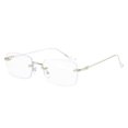 thumbnail image 2 of Blue Light Blocking Glasses Anti Eye Strain Rimless Fashion Glasses for Reading Play Compute, 2 of 2