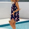thumbnail image 4 of FcBaudy Robe Sans Manches Col Rond, Robes d'Été pour Femmes, Robes pour Femmes Col Rond Sans Manches Dégradé Teinture sur Nœuds Robe de Plage Robe pour Femmes, 4 of 6