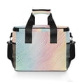 thumbnail image 7 of FORMRS Insulated Cooler Bag 24 Cans Capacity Soft Leakproof Lunch Box with Side Pockets, Wavy Striped, 7 of 7