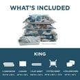 thumbnail image 3 of Regency Heights King Size Comforter Sets, Blue Bed in a Bag King, Botanical Bedding Comforter Set with Bed Sheets and Side Pockets, 9 Pieces, 3 of 6