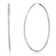 thumbnail image 2 of Ioka 14K Gold 1.5mm Diamond Cut Satin Finish Hoop Endless Earrings 2 of 3