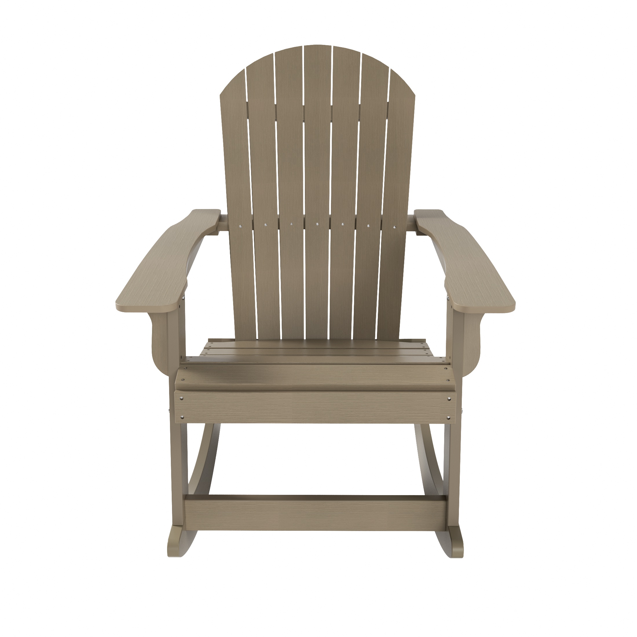 Outdoor Rocking Adirondack Chair, Taupe