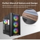 thumbnail image 2 of Funda para videojuegos Montech XR Wood ATX Mid-Tower con 4 ventiladores, color blanco, 2 of 8