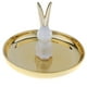thumbnail image 5 of Bandeja para joyas, organizador de anillos, escurreplatos, expositor de collares, soporte de cerámica Plato De Oro Conejo Blanco, 5 of 8