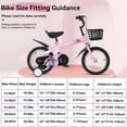 thumbnail image 4 of Bicicleta deportiva para niños de 18 pulgadas con ruedas de entrenamiento y soporte Sillino ajustable Adecuado para niños y niñas, 4 of 5