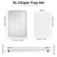 thumbnail image 4 of Air Fryer Basket for Oven,Oven Air Fryer Basket and Tray with 30 PCS Parchment Papers,2 Set Stainless Steel Air Fryer Pan and Crisper Tray for Baking Grilling XL(18.8" x 12.8" inch), 4 of 8