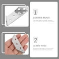 thumbnail image 3 of IDEANATEGRATE 10Pcs Stainless Steel Corner Braces for and Diy Projects in Silver, 3 of 8