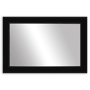 Frame My Mirror Framed Mirror, Black Finish, 20 x 24, 3 Wide Frame Porter Design