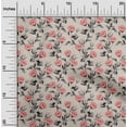 thumbnail image 2 of oneOone Velvet Light Red Fabric Floral Retro Quilting Supplies Print Sewing Fabric By The Yard 58 Inch Wide, 2 of 5