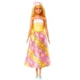 thumbnail image 4 of Barbie Royal Doll with Brightly Highlighted Fantasy Hair, Colorful Accessories, Yellow Ombre Bodice & Butterfly-Print Skirt, 4 of 5