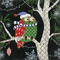 thumbnail image 2 of Brent, Paul 20x20 Gold Ornate Wood Framed with Double Matting Museum Art Print Titled - Winter Fantasy Owls III, 2 of 4
