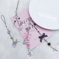 thumbnail image 2 of 4 piezas lindos colgantes de teléfono estéticos Y2K para teléfono celular correa rosa fresa mariposa estrella teléfono encanto Y2K accesorios para bolsa de teléfono llavero Airpods cámara colgantes d, 2 of 4