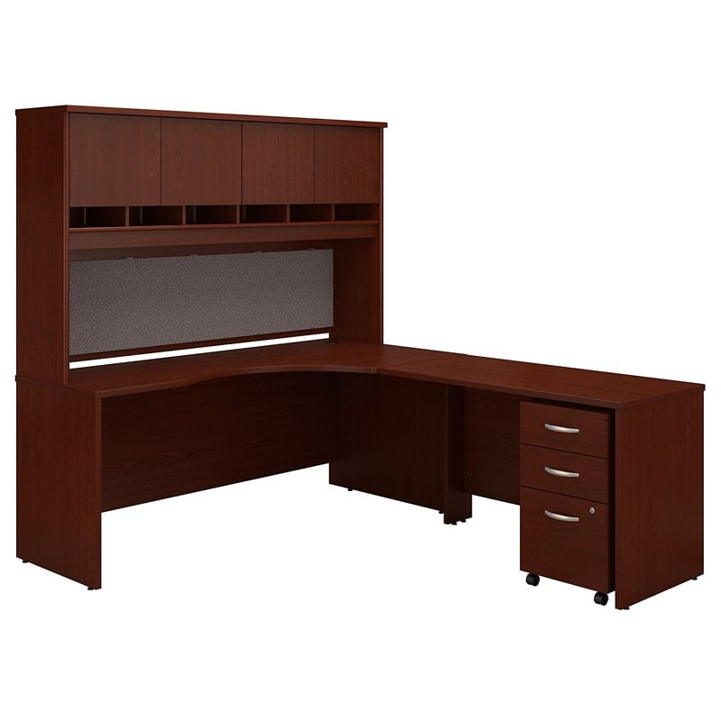 Bush Business Furniture Series C Right Hand Corner Desk with Hutch and ...