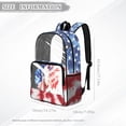 thumbnail image 6 of SEANATIVE See Through Backpack for Kids Clear Transparent School Bookbag Stylish Design PVC Daypack with Side Pockets for Elementary Middle School, Horse American Flag Tie-dye Pattern, 6 of 7