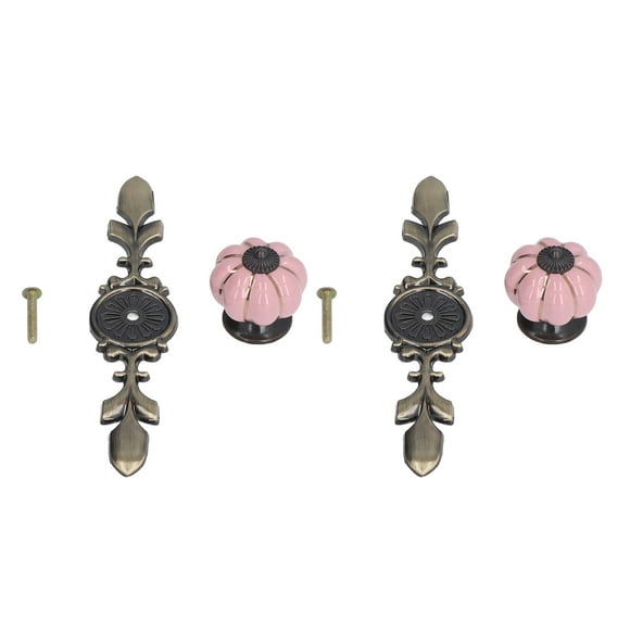 Ceramic Cupboard Door Knobs,2pcs/set Hand Painted Pumpkin Ceramic Cabinet Handle Ceramic Handles Top of the Line