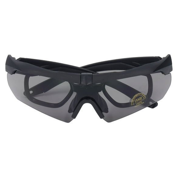 Cycling Glasses, Prevent Wind Sand Impact Goggles PC and Silicone Non Reflective UV400 UV Eye with Interchangeable Lenses for Running