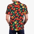 thumbnail image 4 of Balery Tomatoes Printed Men’s Short Sleeve Polo Shirt, Midweight Men's Shirt,Golf Polo shirts -4X-Large, 4 of 9