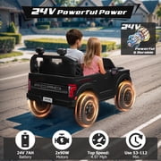 Ford F150 Raptor 24V Ride on Cars for Kids, Extra large Real 2 Seater Ride on Toys with Remote Control, Bluetooth, LED, Truck Storage, Electric Vehicles Ride on Truck for Boys Girls Gifts