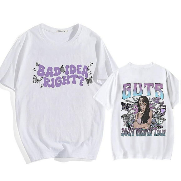 2024 Guts Olivia Imprimé Ample Décontracté Olivia Rodrigo T-Shirt à Manches Courtes Été