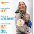 thumbnail image 4 of SunnyBay Small Microwave Heating Pad, Microwavable Versatile Cold/Heated Neck and Shoulder Wrap for Back Pain and More, Moist Heat Cotton-Fleece Pad, 6x11 Inches, Lilac and Green Flowers, Pack of 2, 4 of 5